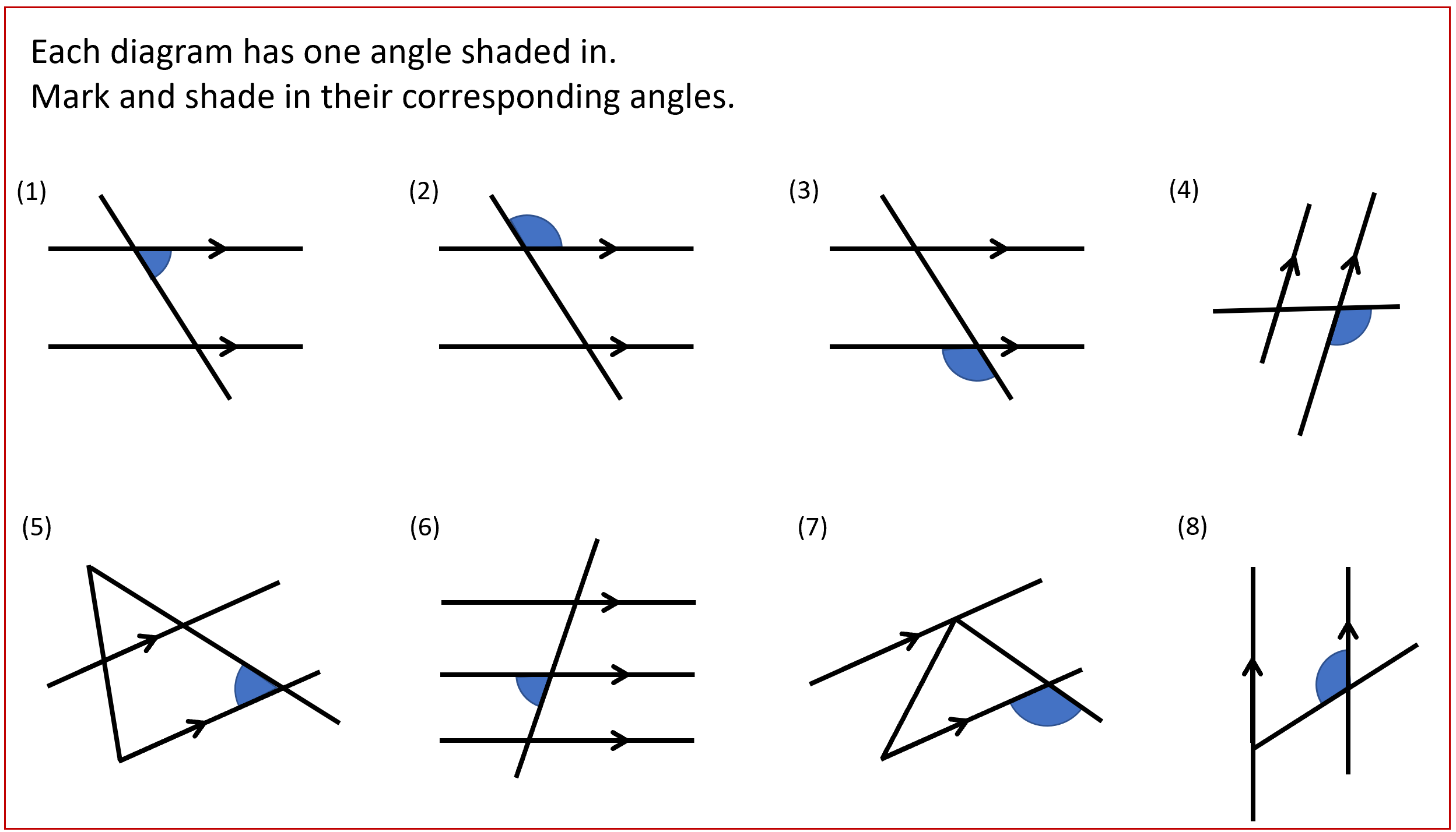 4 Where is its corresponding angle